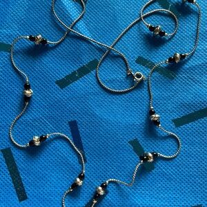 30” Gold & Black Necklace